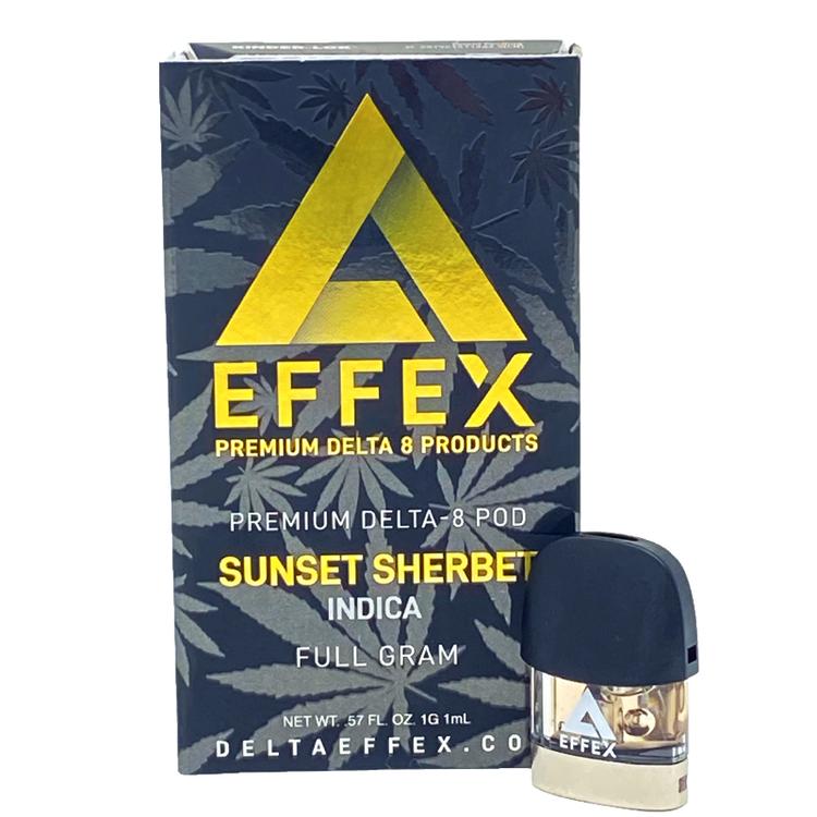 EFFEX Sunset Sherbert Full gram Pod Delta 8  THC